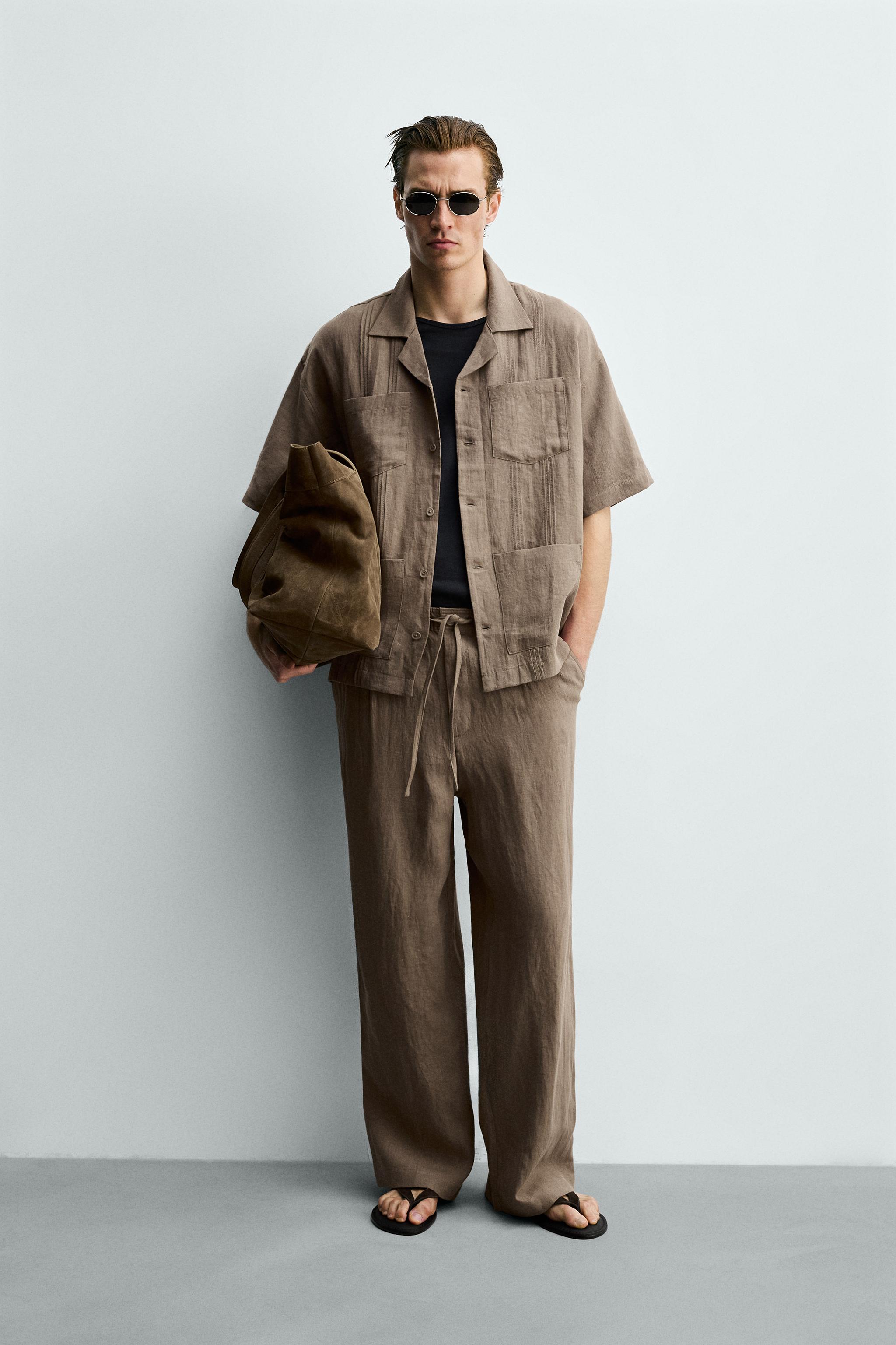 100% LINEN RELAXED FIT PANTS